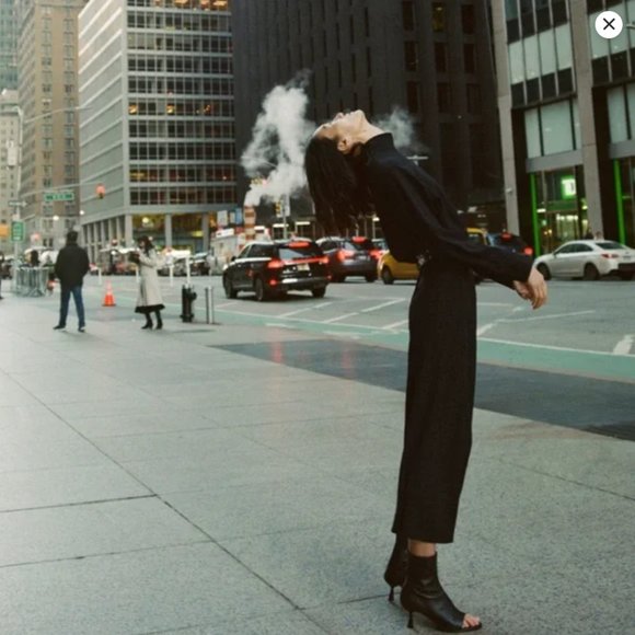 Zara high collar midi dress - Picture 2 of 4